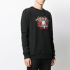 RICHMOND 男士棉质火焰骷髅印花圆领长袖卫衣 黑色 RMP19143FE BLACK 商品缩略图1