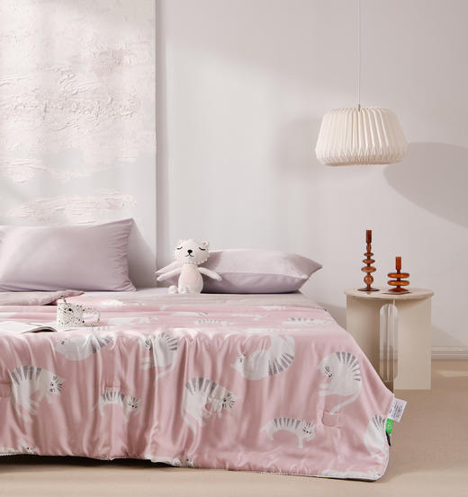 【下架】自然醒60支卡通天丝抗菌夏被防螨单人空调被子可水洗透气清凉莱赛尔夏被LB 商品图1