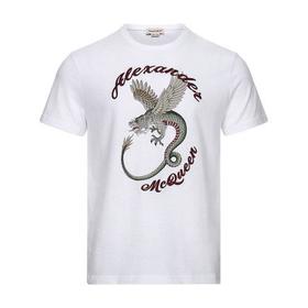 AlexanderMcQueen/亚历山大麦昆 男士短袖T恤棉质圆领 609578 QOZ92