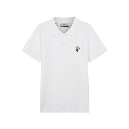 Alexander McQueen/亚历山大麦昆【22春夏新款】 男士棉质短袖POLO衫 622106 QRX33 商品图0