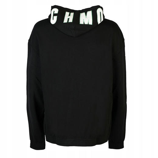 RICHMOND 男士棉质字母徽标印花抽绳连帽卫衣 黑色 RMP19034FE BLACK 商品图1