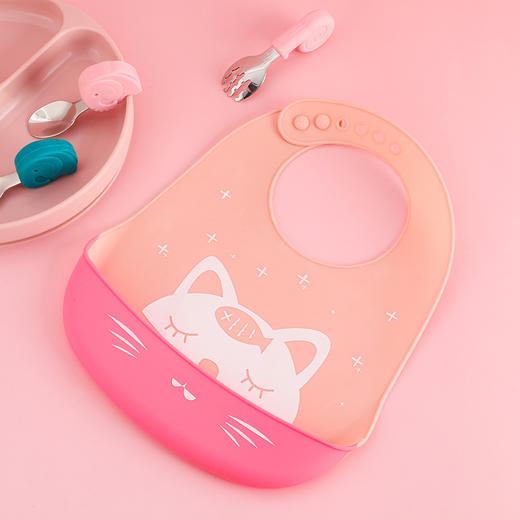 【婴儿硅胶围兜】宝宝吃饭立体防水超软食饭兜儿童围嘴大号口水兜免洗 商品图2