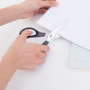 【仅供集采】12把/盒得力手工剪纸刀便捷式 办公用品不锈钢美工无尖圆头安全中号剪刀 家用裁缝多功能剪子0603 商品缩略图2