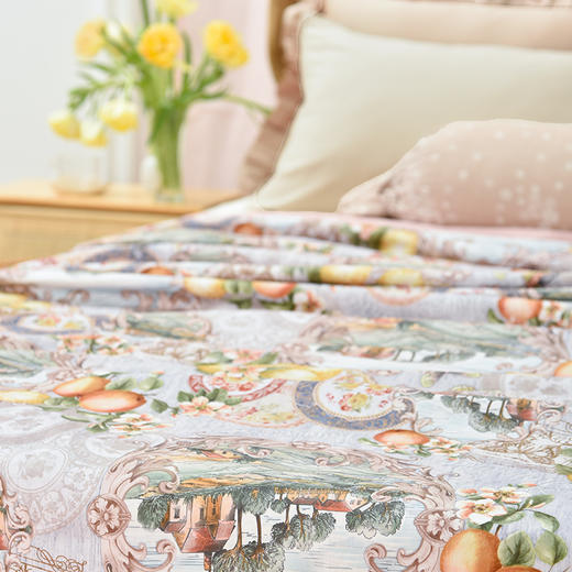 摩洛哥系列亚麻盖毯夏季北欧单双人凉被 商品图2