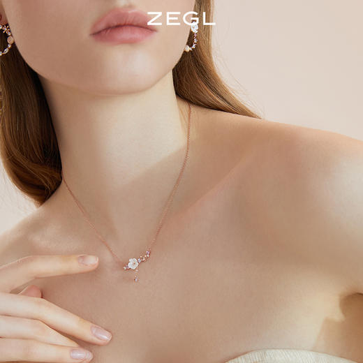 ZEGL设计师裙饰box系列925纯银蝴蝶花朵项链女轻奢小众锁骨链配饰 商品图1