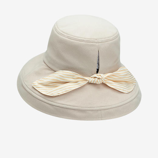 D.Jernny黛嘉霓蝴蝶结大檐夏季薄款透气遮阳防晒渔夫帽海边度假太阳帽MSB22WH118100 商品图2