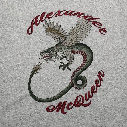 AlexanderMcQueen/亚历山大麦昆 男士短袖T恤棉质圆领 609578 QOZ92 商品图8