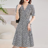 HR WM98659连衣裙碎花裙泡泡袖中长裙 商品缩略图3