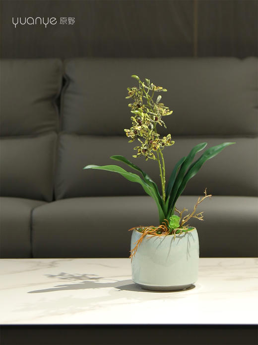 新中式高端兰花仿真花茶室客厅玄关摆设件餐桌花摆花茶几装饰花 商品图2