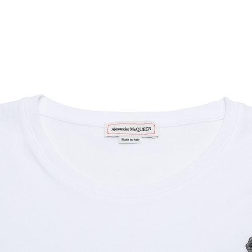 AlexanderMcQueen/亚历山大麦昆 男士短袖T恤 男士棉质圆领短袖T恤 611385 QOZB7 商品图2