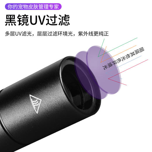 伍德氏 猫藓灯365黑镜紫光灯医用检测荧光灯 商品图2