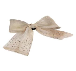 Leswinna欧根纱带钻蝴蝶结简约百搭发卡 商品图3