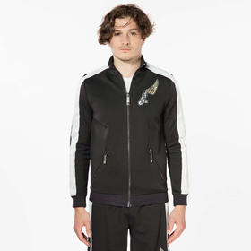 RICHMOND 男士翅膀骷髅印花休闲外套 黑色 RMP19172FE BLACK