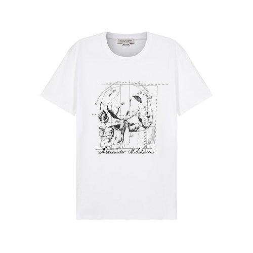 Alexander McQueen/亚历山大麦昆【22春夏新款】男士棉质圆领短袖T恤骷髅头印花 682528 QSZ60 商品图0
