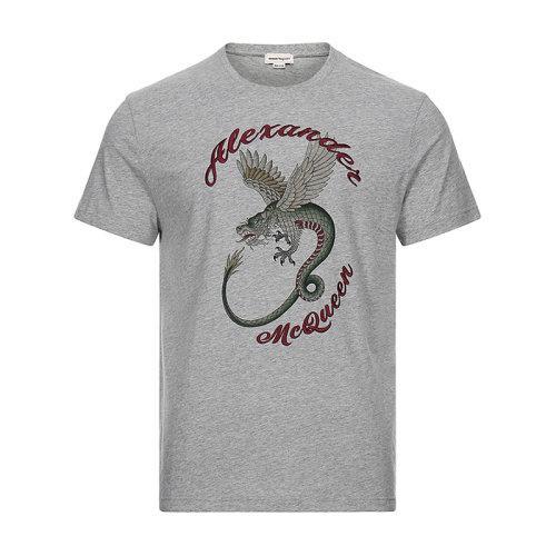 AlexanderMcQueen/亚历山大麦昆 男士短袖T恤棉质圆领 609578 QOZ92 商品图5