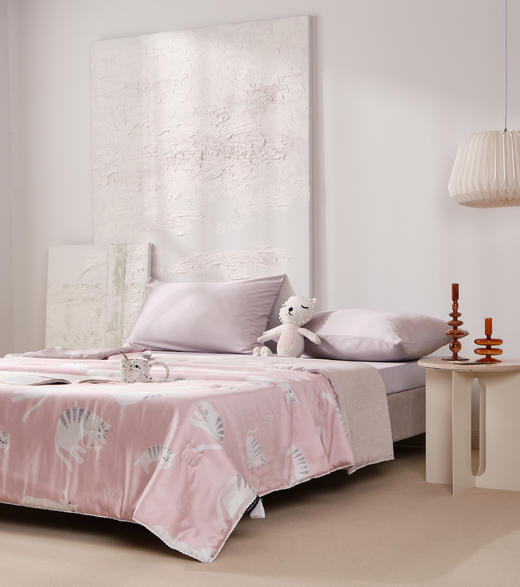 【下架】自然醒60支卡通天丝抗菌夏被防螨单人空调被子可水洗透气清凉莱赛尔夏被LB 商品图2