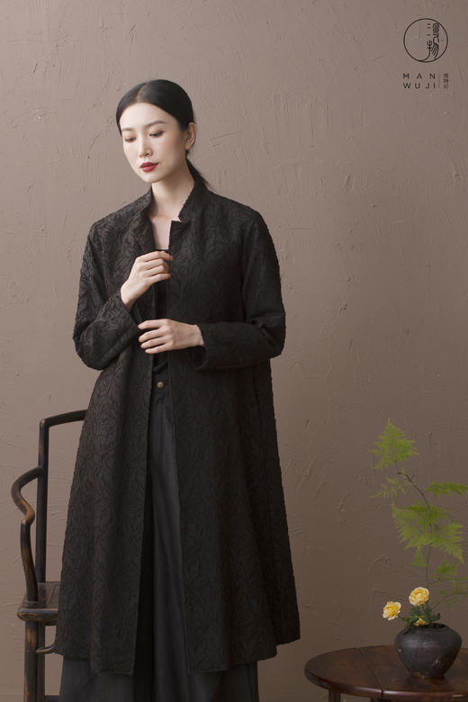 漫物记提花开衫中长外套MWJ-W013 商品图6