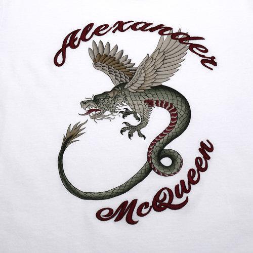 AlexanderMcQueen/亚历山大麦昆 男士短袖T恤棉质圆领 609578 QOZ92 商品图3