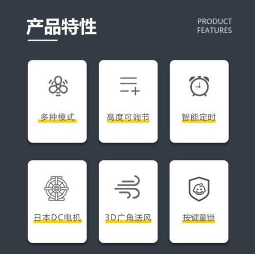 SEEDEN/西点 8寸立式空气循环扇KF-1860单品 商品图4