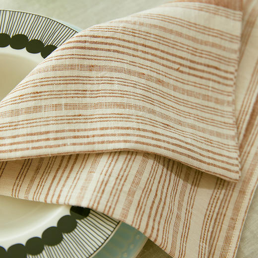 亚麻条纹系列餐巾简约小清新 商品图2