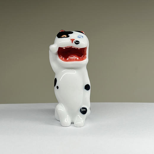 不仁斋 雕塑系列 限量100件青花+釉下彩奶牛猫迷你猫摆件潮玩 商品图1