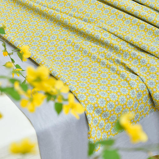 太阳花系列亚麻盖毯夏季夏凉被 商品图1