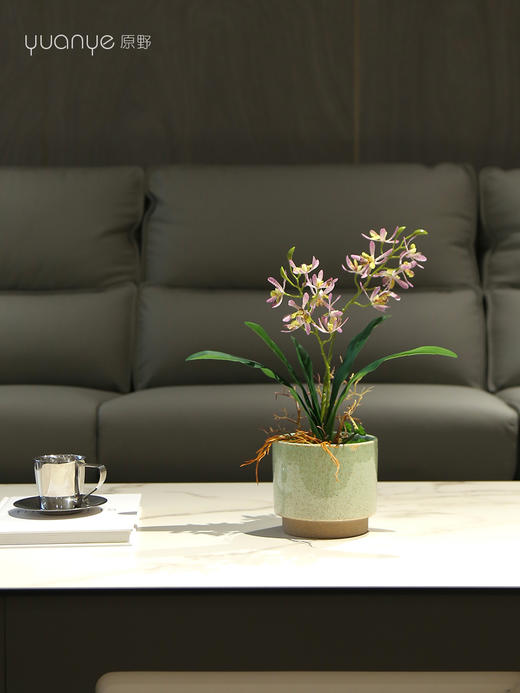 新中式高端兰花仿真花茶室客厅玄关摆设件餐桌花摆花茶几装饰花 商品图4