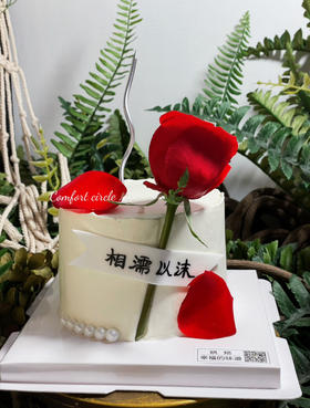 玫瑰蛋糕，甜蜜纪念日二人分享