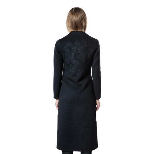 RICHMOND 女士羊毛花纹印花中长款大衣 黑色 RWA19105CP BLACK 商品图2