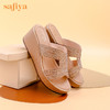 Safiya索菲娅双C烫钻带轻量厚底拖鞋2022新款坡跟增高凉拖SF22110402 商品缩略图2