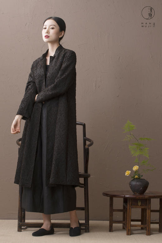 漫物记提花开衫中长外套MWJ-W013 商品图1