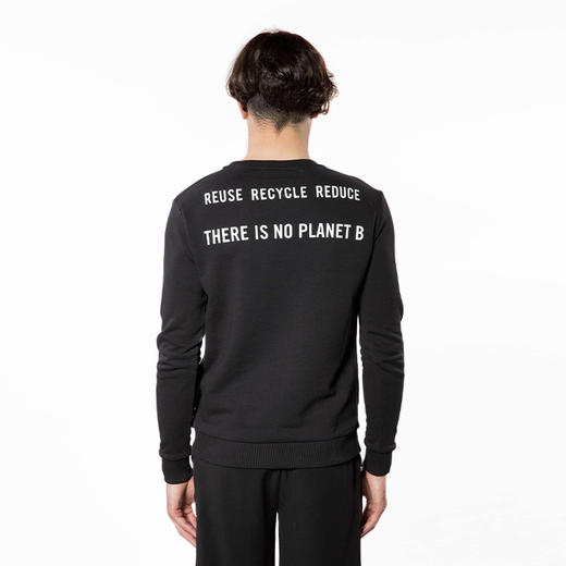 RICHMOND 男士棉质铆钉字母圆领长袖卫衣 黑色 RMP19059FE BLACK 商品图2