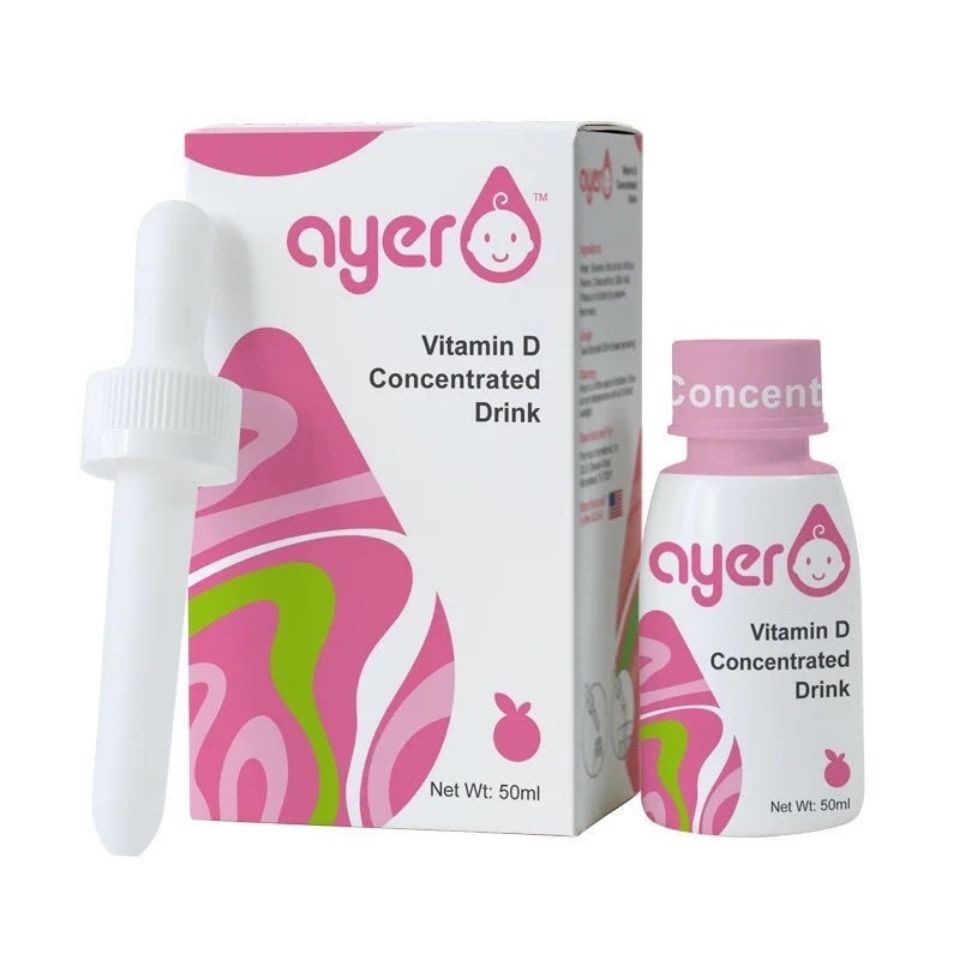 ayer艾儿VD樱桃味浓缩饮液维生素D3，50ml/瓶