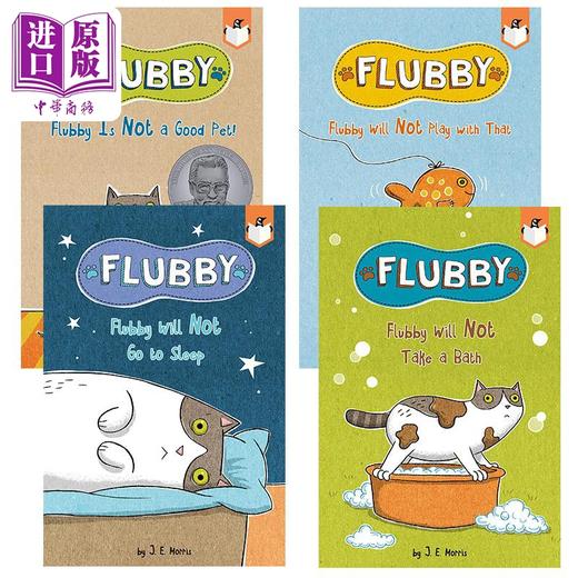 【中商原版】企鹅桥梁小读本 大懒猫费洛比4册 Flubby 英文原版 进口图书 儿童绘本 故事图画书 独立阅读入门 桥梁章节书 商品图0