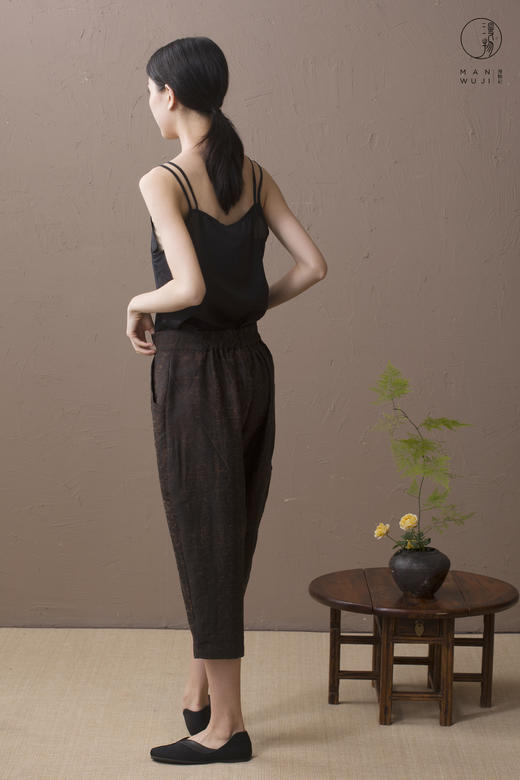 漫物记香云纱女式拼接七分裤xys-w069 商品图7