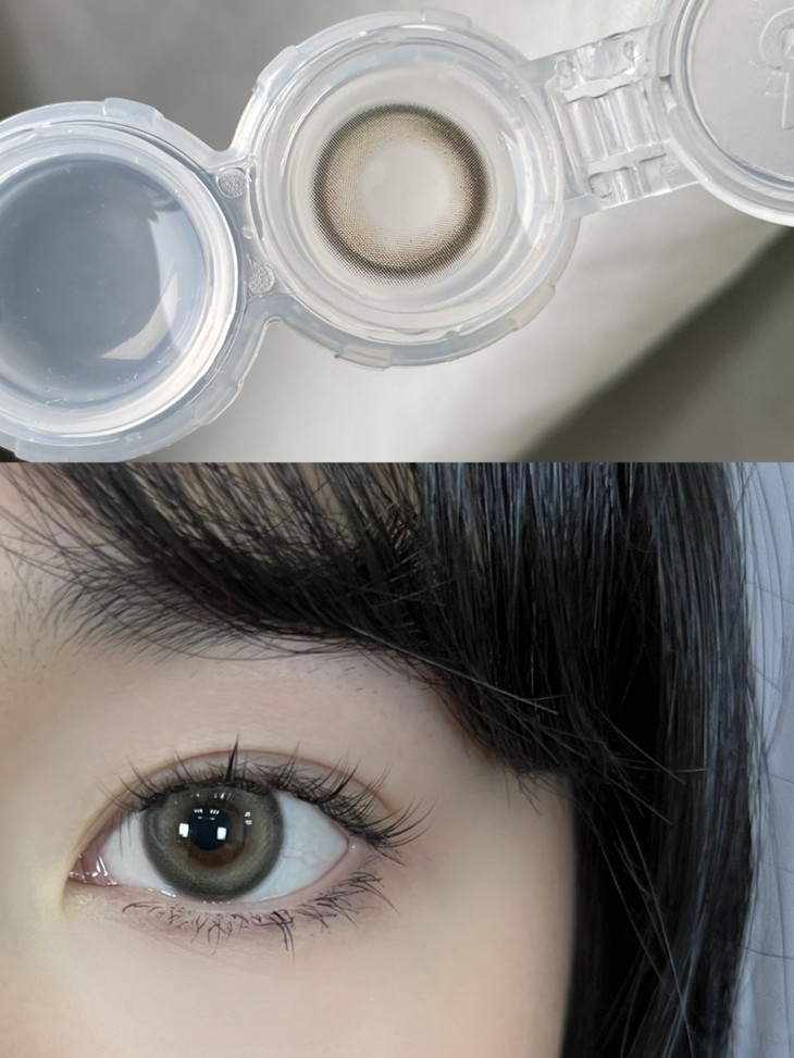 Deerbell年抛隐形眼镜 奶雾灰14.2mm 1副/2片-VVCON美瞳网5