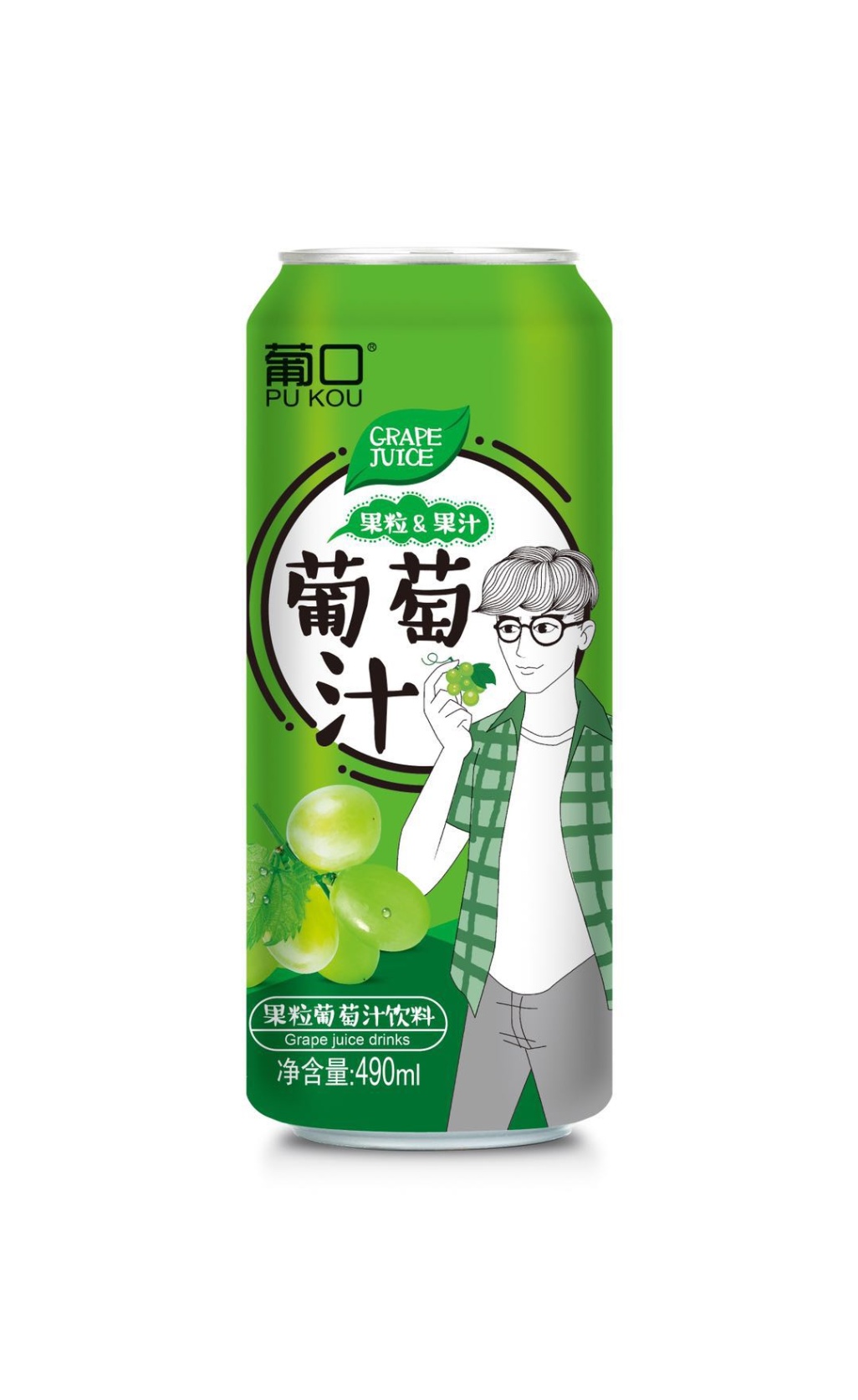 葡口葡萄汁果粒饮品490ml*15罐