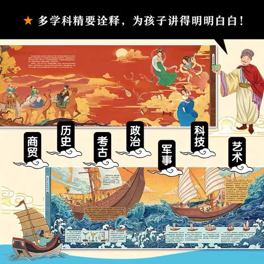 丝绸之路历史*科绘本 勇往直前 走向*的路 米莱童书 丝绸之路 绘本 少儿*科 历史人文手绘 商品图4