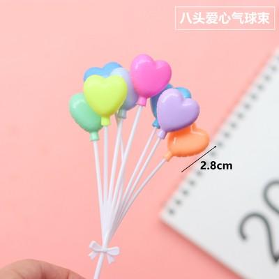 塑料多彩气球插件 彩色塑料彩球串 淡彩气球串 烘焙蛋糕装饰插件 商品图3
