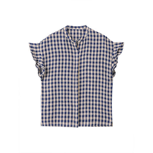 裁缝学苑AQ71 格子上衣夏季新款荷叶边短袖衬衫纸样女装服装打板 商品图2