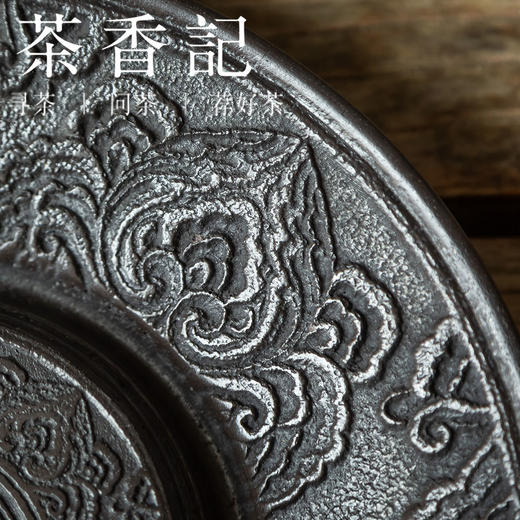 茶香记 徽雕青砖华莲壶承刻绘干泡台徽州当地老青砖原料茶桌零配 商品图2