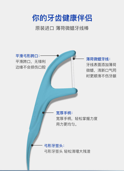 德泰克家庭装超细牙线棒 商品图1