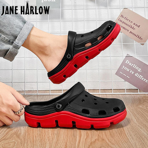 洞洞鞋男夏季外穿2023新款潮户外凉鞋防滑包头沙滩sjmh17 商品图6