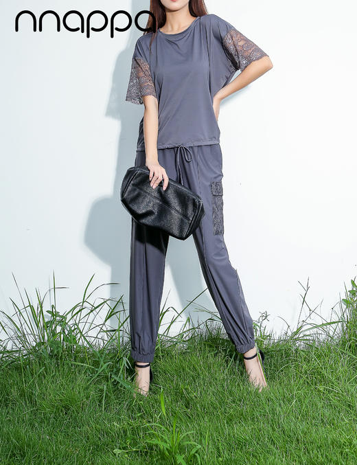 舒适冷感蕾丝工装束脚裤套装29206/7235 商品图2