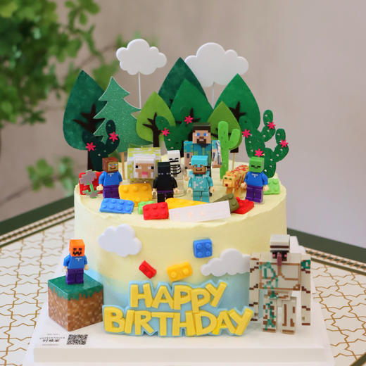 儿童蛋糕 我的世界A - 奶油蛋糕 商品图0