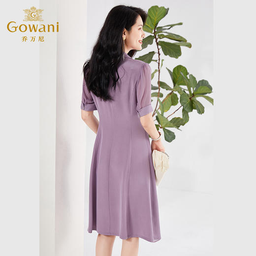 乔万尼真丝桑蚕丝连衣裙夏季新款重磅收腰长裙EF2E320 商品图3