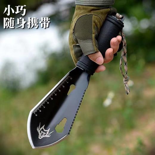户外小手铲便携不锈钢多功能工兵铲车载钓鱼赶海小锹挖野菜花园铲 商品图3