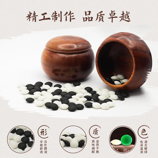 云窑子 精品双面凸 含花梨木罐+花梨木礼盒 商品图2