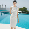 AD无袖连衣裙女夏时尚气质白色礼服裙宴会小洋装修身显瘦背心裙子 商品缩略图1
