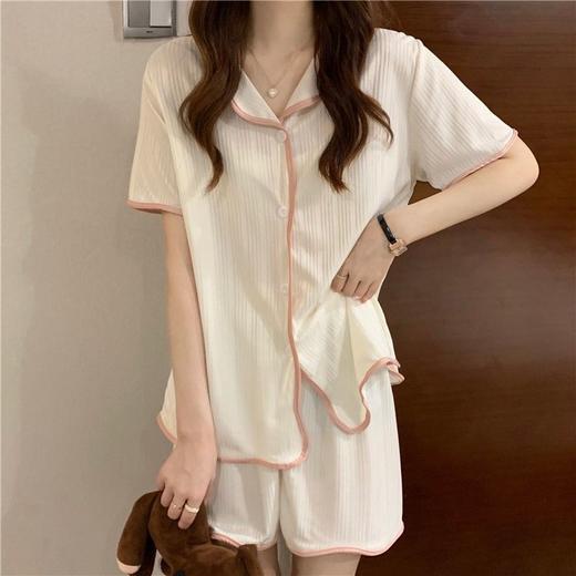 黛唯梵夏季网红日系ins睡衣女宽松睡衣卡通甜美可爱短袖短裤两件套装女 商品图0